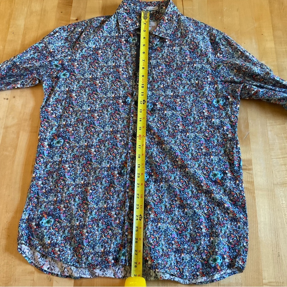 Signum Berlin 1926 Abstract Paint Splatter Modern Fit Wearable Art Button Up Med - Picture 11 of 16